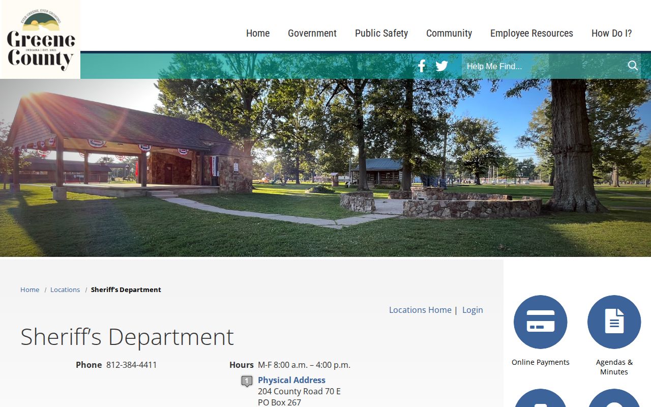 Greene County Jail official contact and facility page